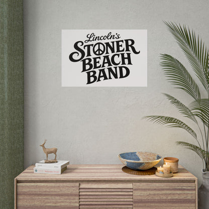Rolled Poster Lincoln's Stoner Beach Band" Vintage Band-Style Wall Art