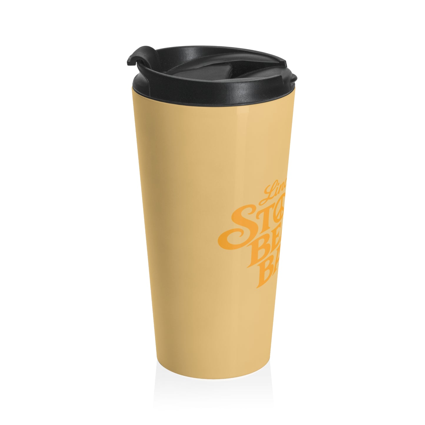 Stainless Steel Travel Mug — "Lincoln's Stoner Beach Band" Retro Peace Logo