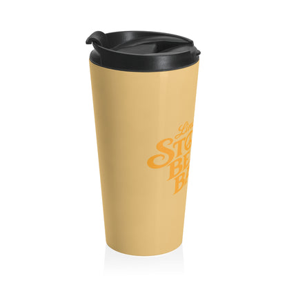 Stainless Steel Travel Mug — "Lincoln's Stoner Beach Band" Retro Peace Logo