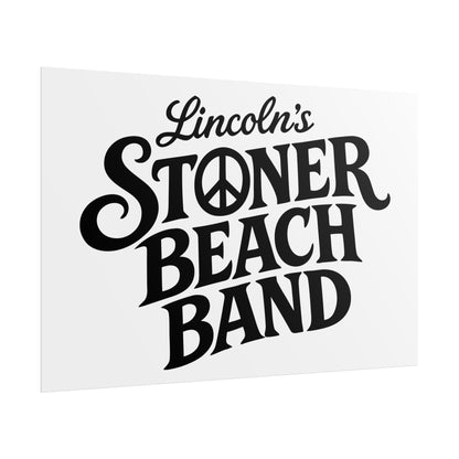 Rolled Poster Lincoln's Stoner Beach Band" Vintage Band-Style Wall Art