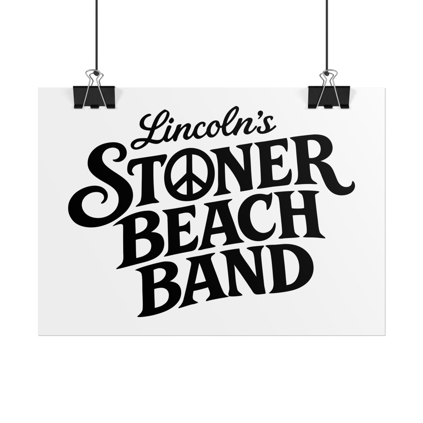 Rolled Poster Lincoln's Stoner Beach Band" Vintage Band-Style Wall Art