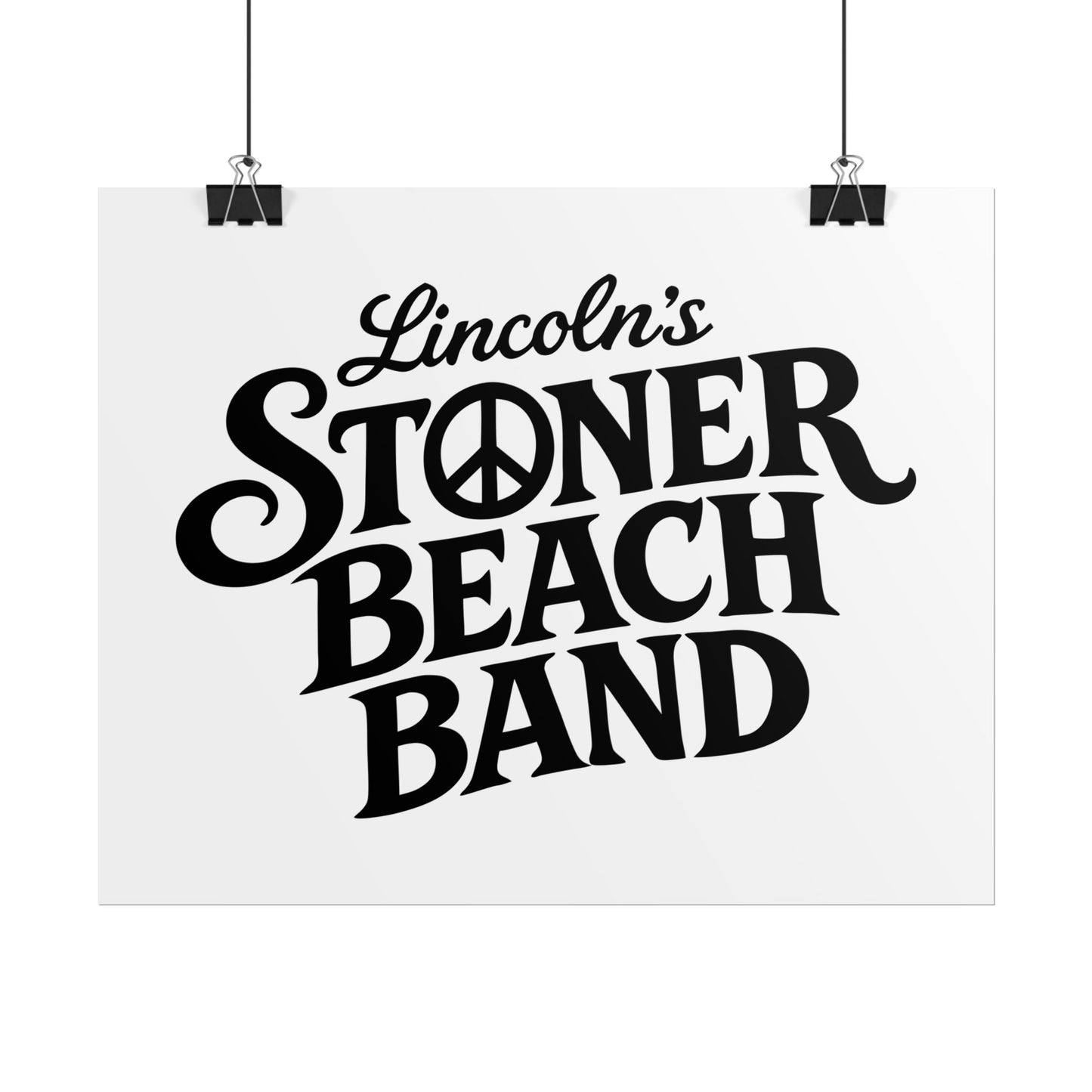 Rolled Poster Lincoln's Stoner Beach Band" Vintage Band-Style Wall Art