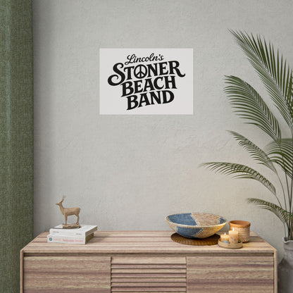 Rolled Poster Lincoln's Stoner Beach Band" Vintage Band-Style Wall Art