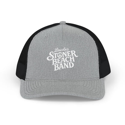 Stoner Beach Band Snapback Trucker Cap — Retro Surf Music Logo Hat