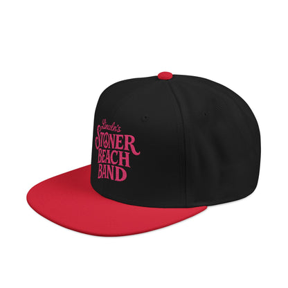 Embroidered Snapback Hat, Never Back Down" Streetwear Cap (Black/Red)