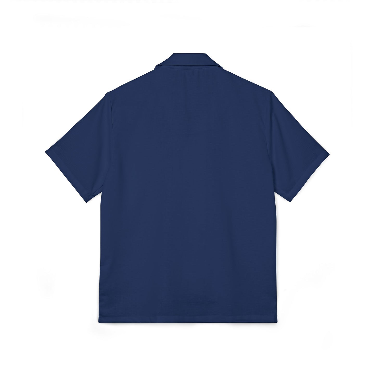 Navy 'Sierra Chico Band' Hawaiian Camp Shirt Men's Retro Button-Up