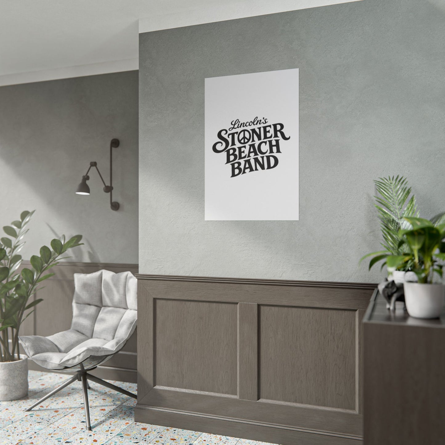 Rolled Poster Lincoln's Stoner Beach Band" Vintage Band-Style Wall Art