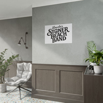 Rolled Poster Lincoln's Stoner Beach Band" Vintage Band-Style Wall Art