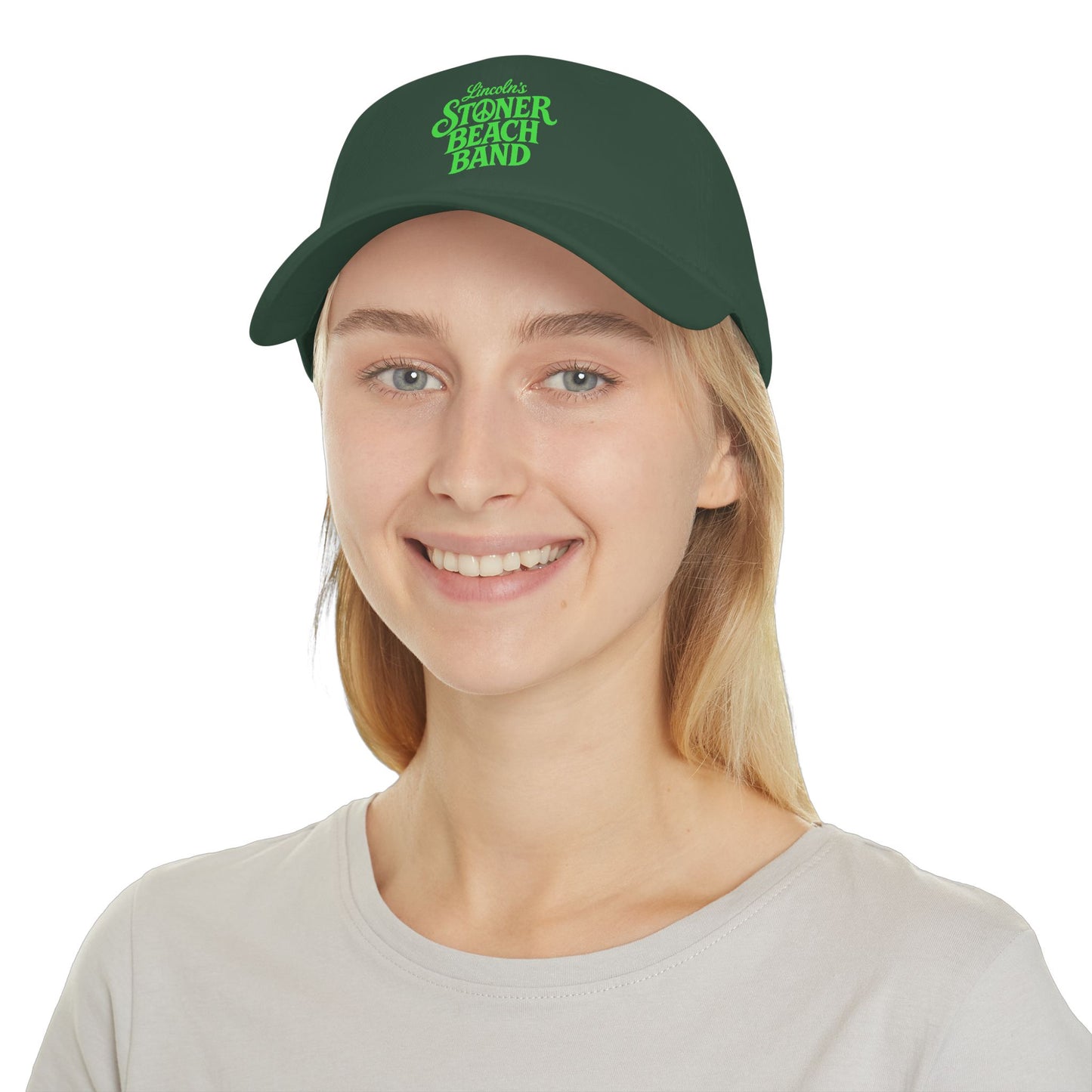 Low Profile Baseball Cap — Lincoln's Stoner Beach Band Logo Hat