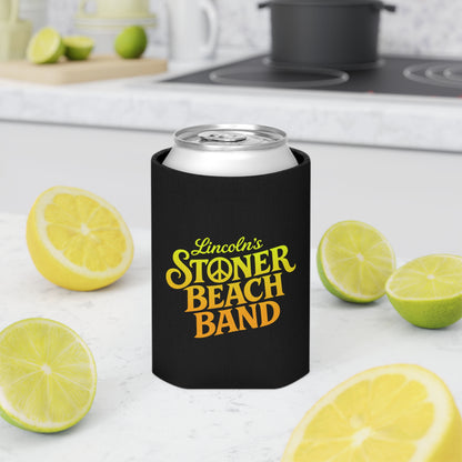 Can Cooler "Lincoln's Stoner Beach Band" Retro Logo Neoprene Beer Koozie