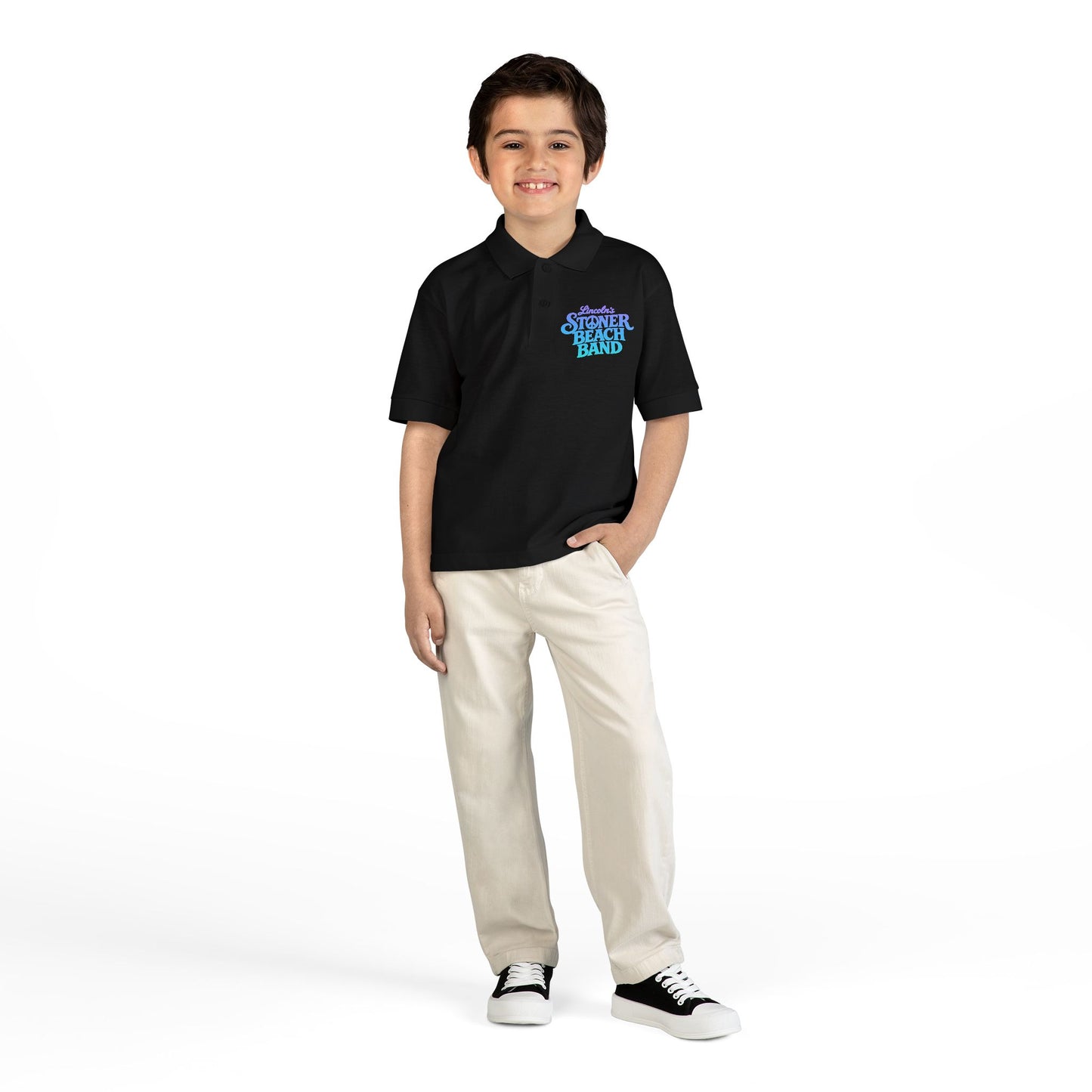 Youth Polo Shirt - "Summer Beach Band" Script Logo