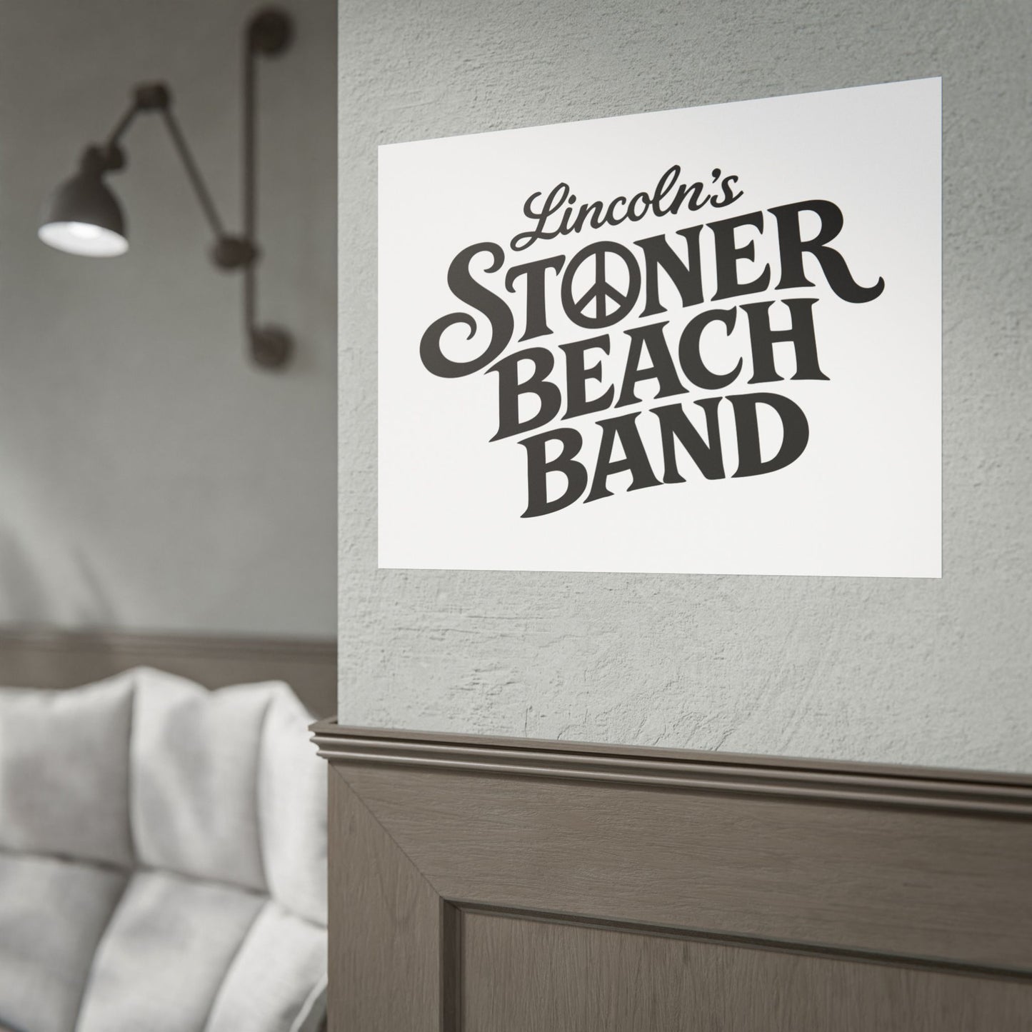 Rolled Poster Lincoln's Stoner Beach Band" Vintage Band-Style Wall Art