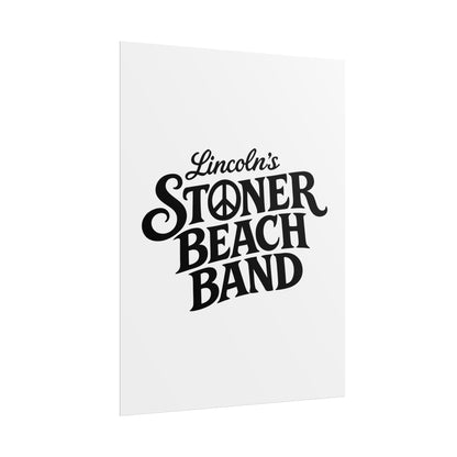 Rolled Poster Lincoln's Stoner Beach Band" Vintage Band-Style Wall Art
