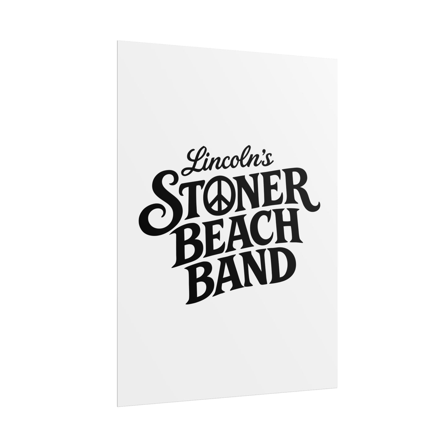 Rolled Poster Lincoln's Stoner Beach Band" Vintage Band-Style Wall Art