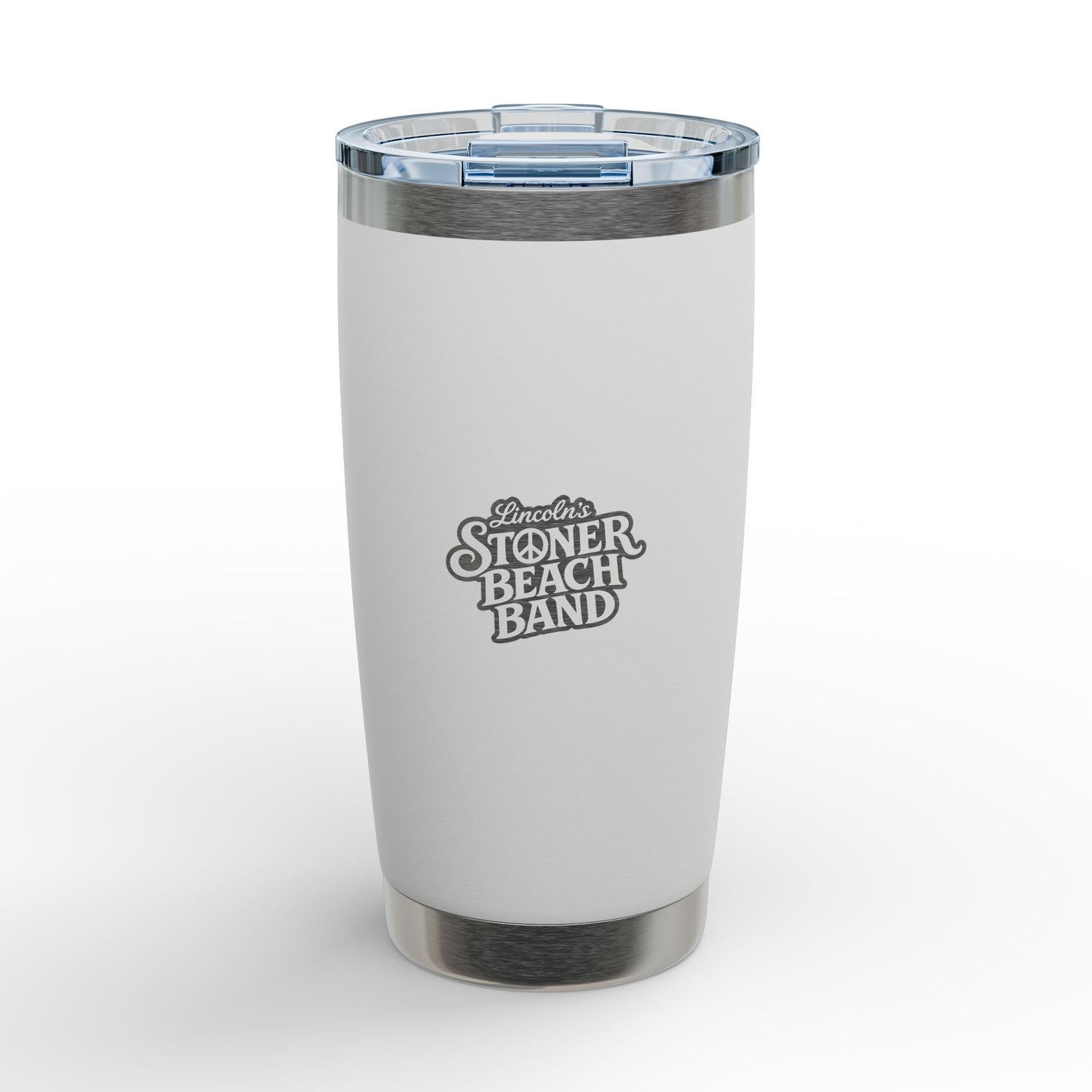 20oz Engraved Tumbler — Stoner Beach Band Logo Stainless Travel Cup