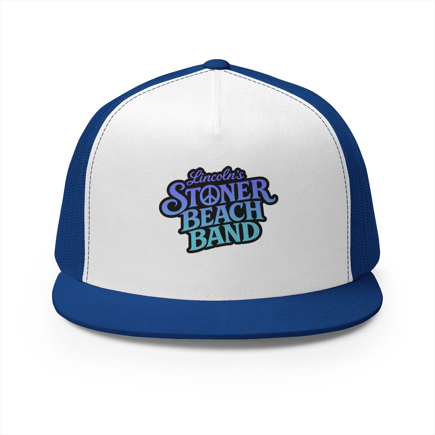 Stoner Beach Band Trucker Cap – Retro Music Logo Snapback