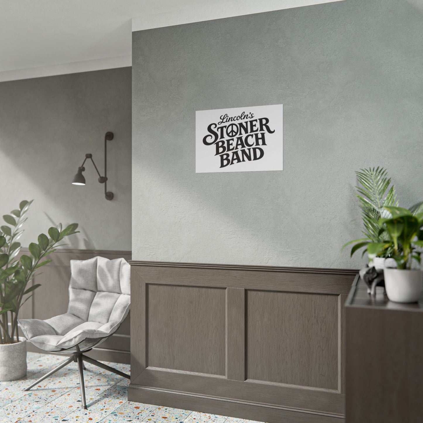 Rolled Poster Lincoln's Stoner Beach Band" Vintage Band-Style Wall Art