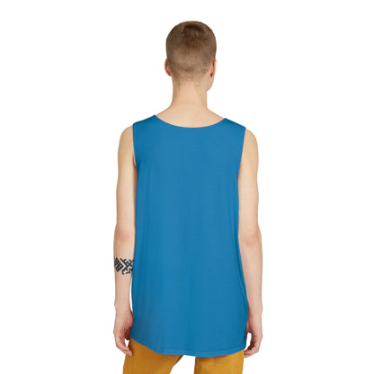 Men's Tank Top - 'Never Too Much Dad' Beach Dad Graphic