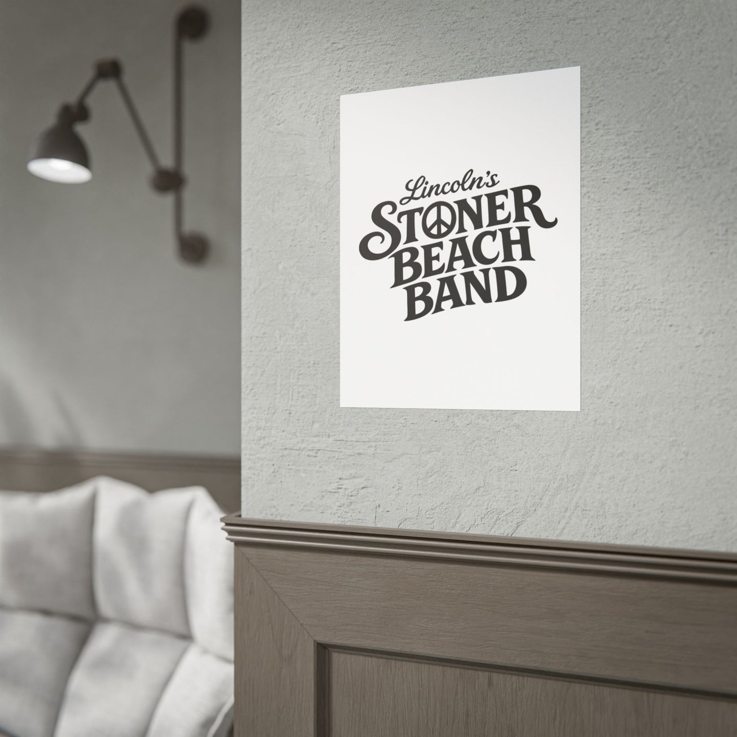 Rolled Poster Lincoln's Stoner Beach Band" Vintage Band-Style Wall Art