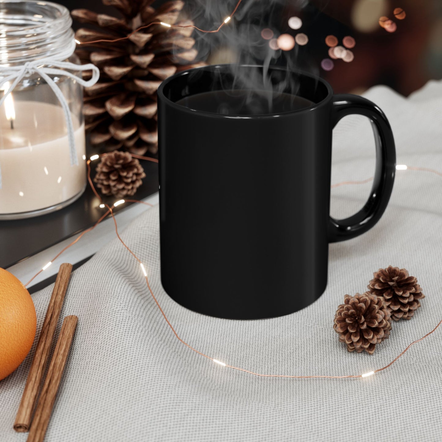 Stoner Beach Band Black Ceramic Mug — Retro Band Logo Coffee Cup (11oz & 15oz)