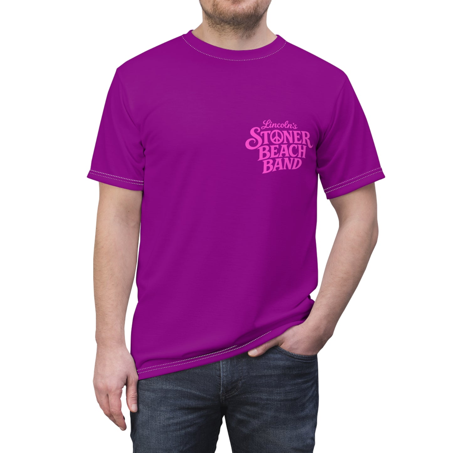 Stoner Beach Band Graphic Tee Retro Surf Logo T-Shirt