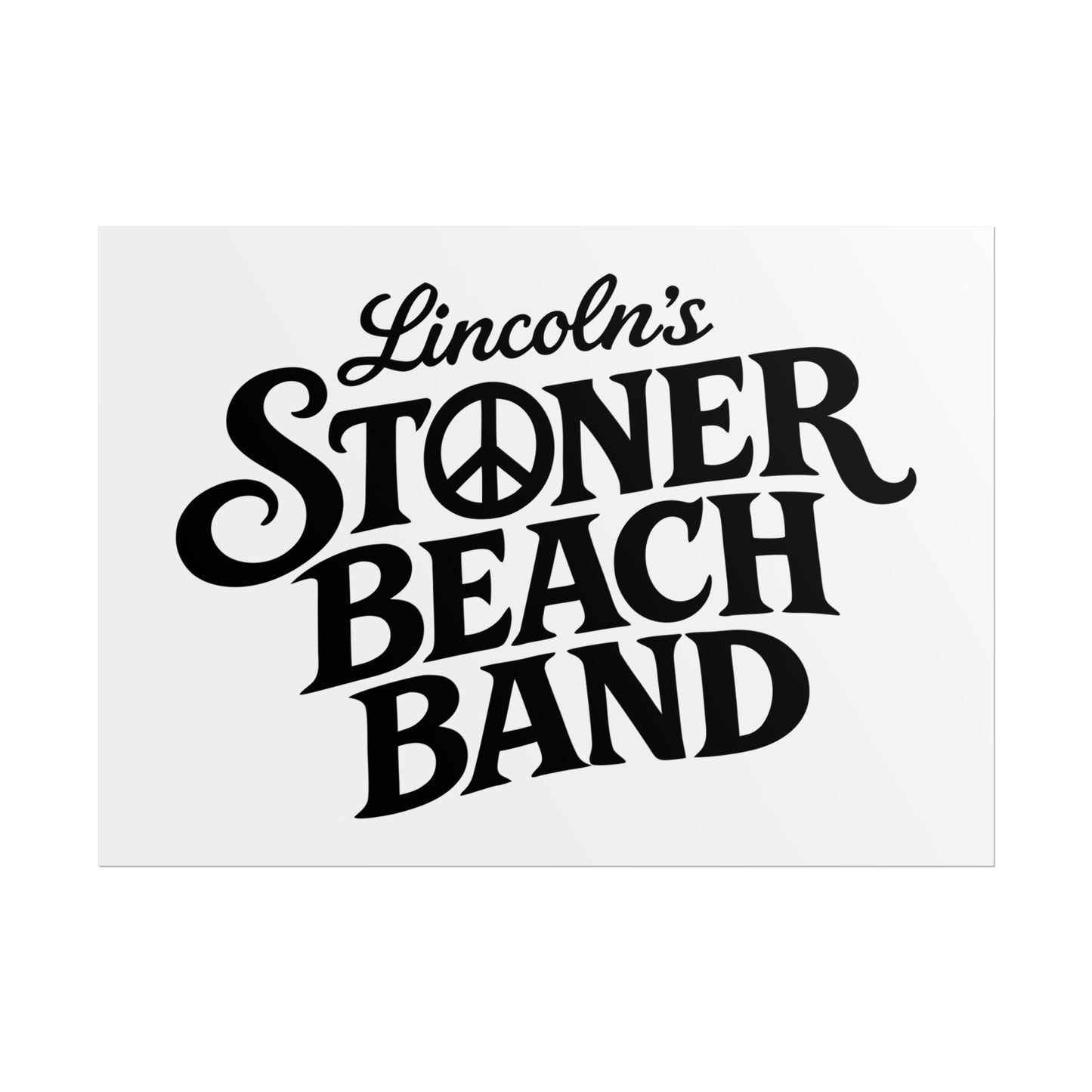 Rolled Poster Lincoln's Stoner Beach Band" Vintage Band-Style Wall Art
