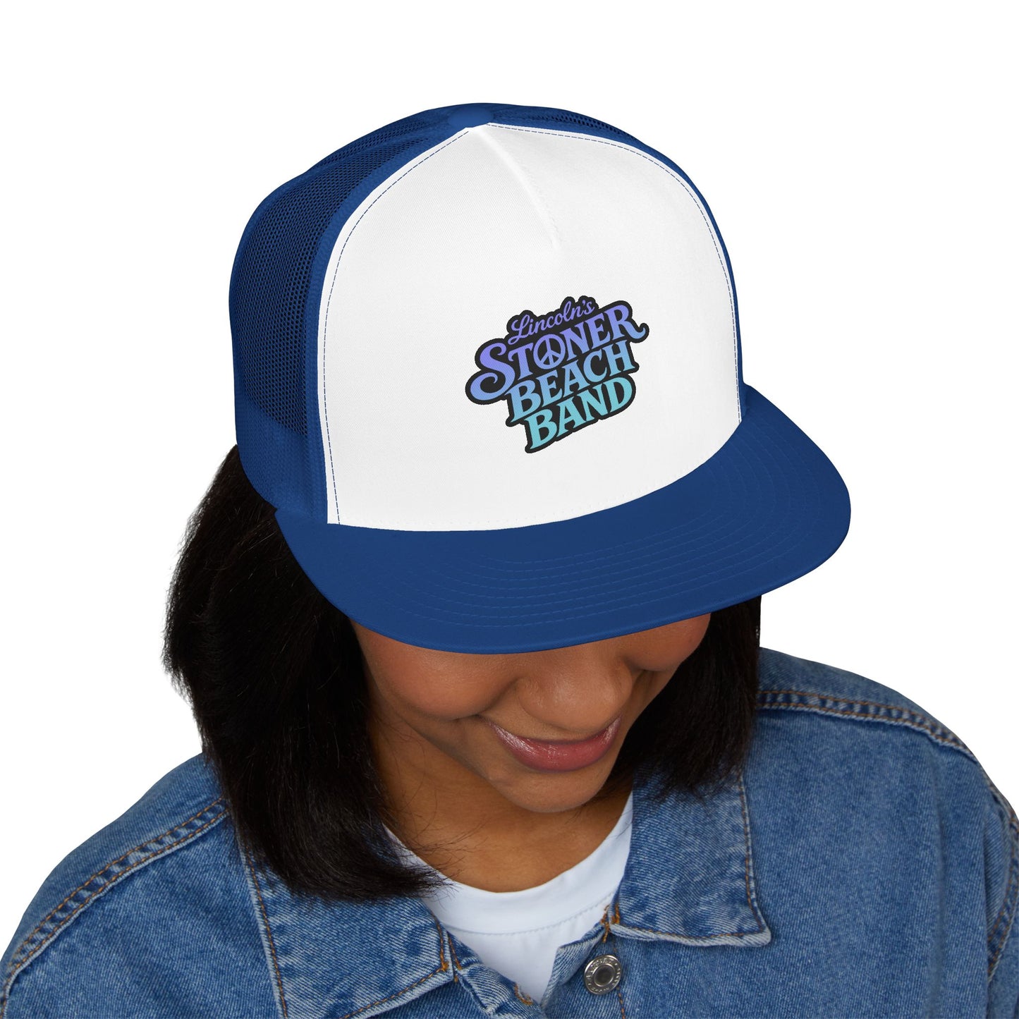 Stoner Beach Band Trucker Cap – Retro Music Logo Snapback
