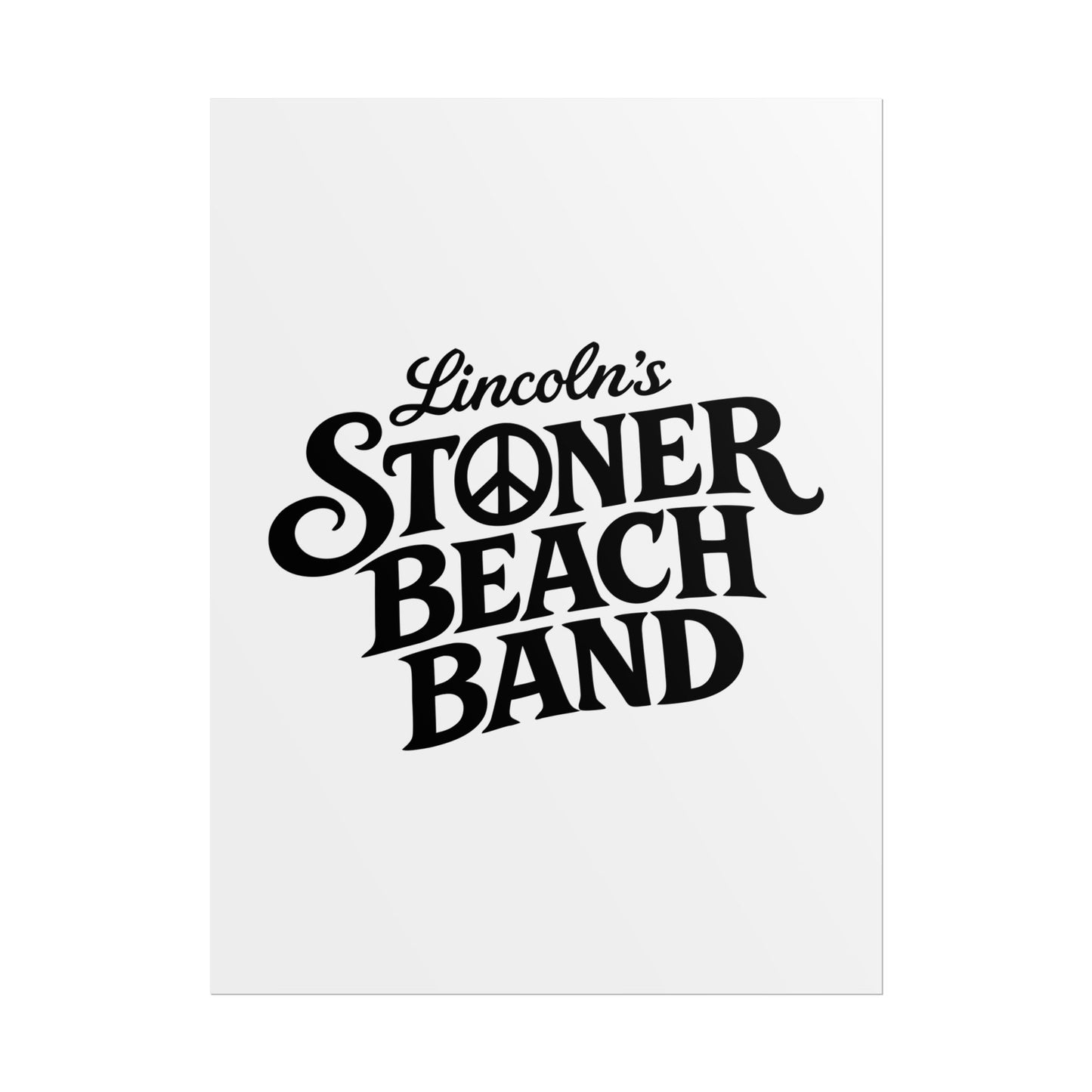Rolled Poster Lincoln's Stoner Beach Band" Vintage Band-Style Wall Art