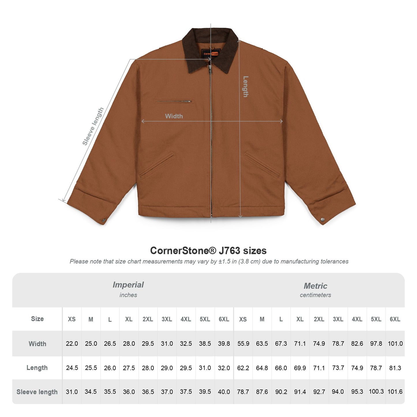 Work Jacket 'Support Your Local' Chest Logo Duck Cloth Jacket