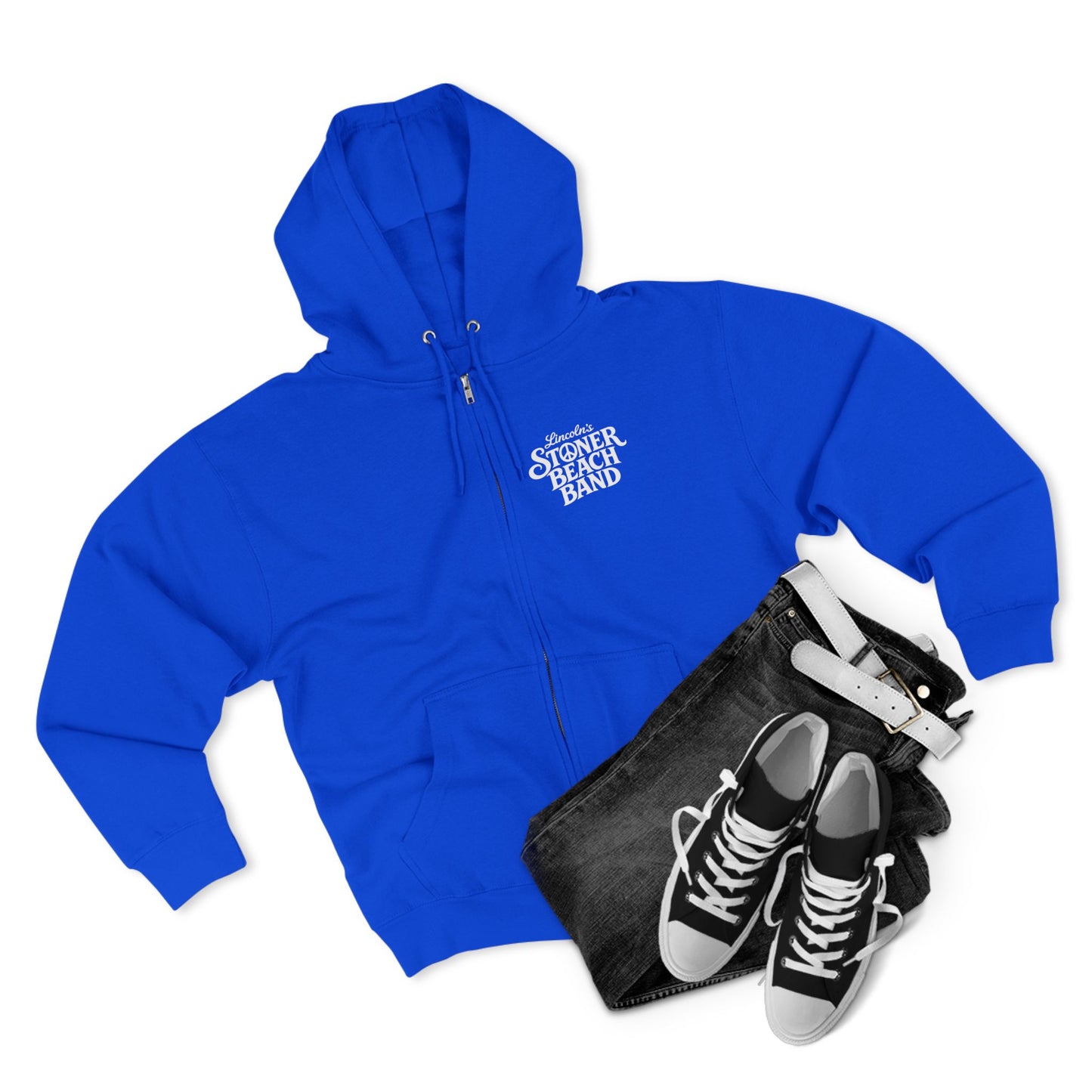 Stoner Beach Band Zip Hoodie Retro Band Logo Music Fan Hoodie