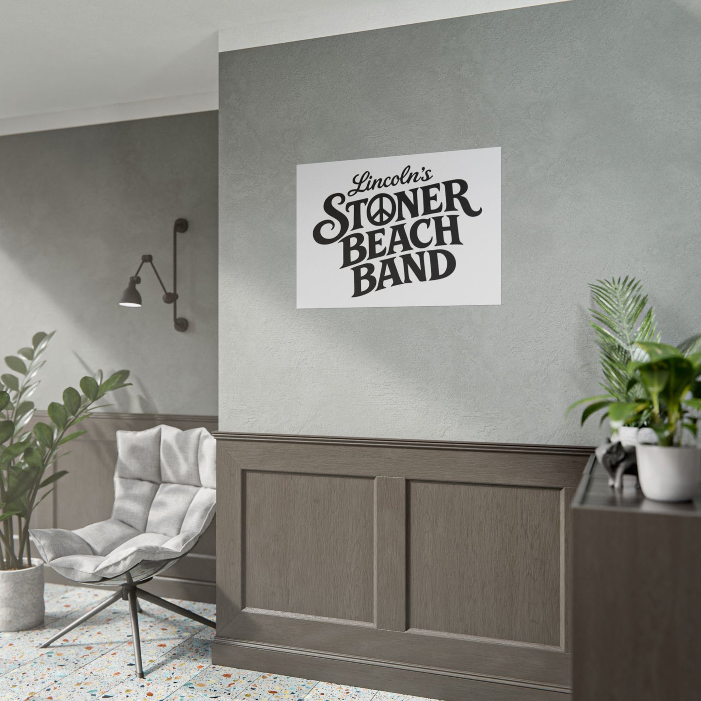 Rolled Poster Lincoln's Stoner Beach Band" Vintage Band-Style Wall Art
