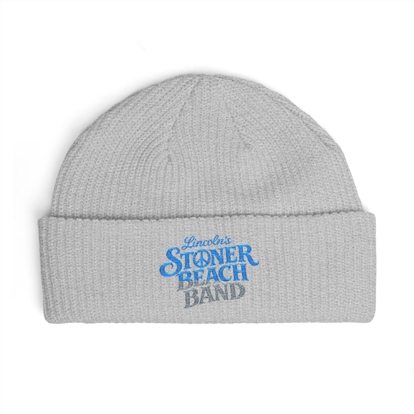 Cuffed Beanie — "Stoner Beach Band" Embroidered Knit Hat