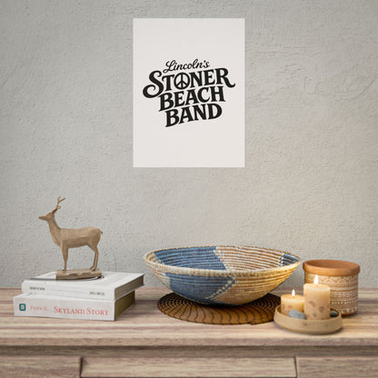 Rolled Poster Lincoln's Stoner Beach Band" Vintage Band-Style Wall Art