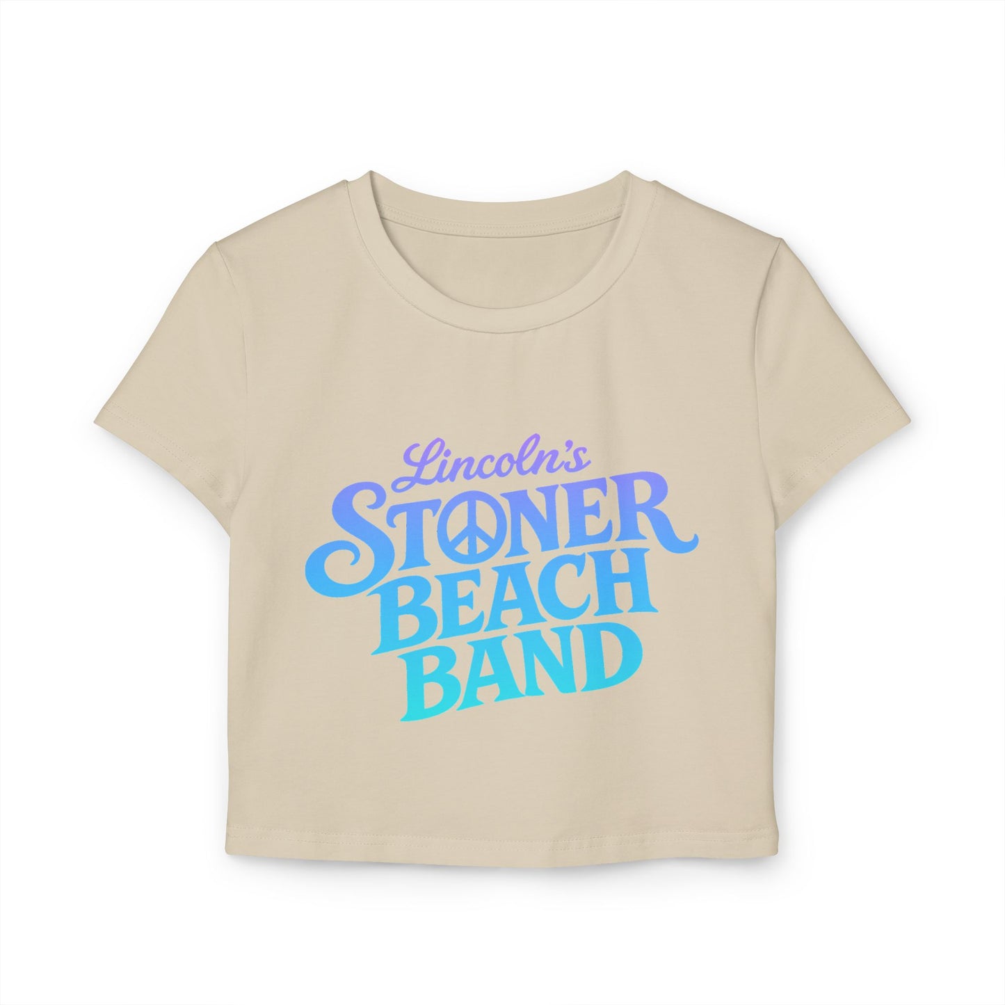 Stoner Beach Band Women's Baby Tee — Retro Surf Band Crop Top