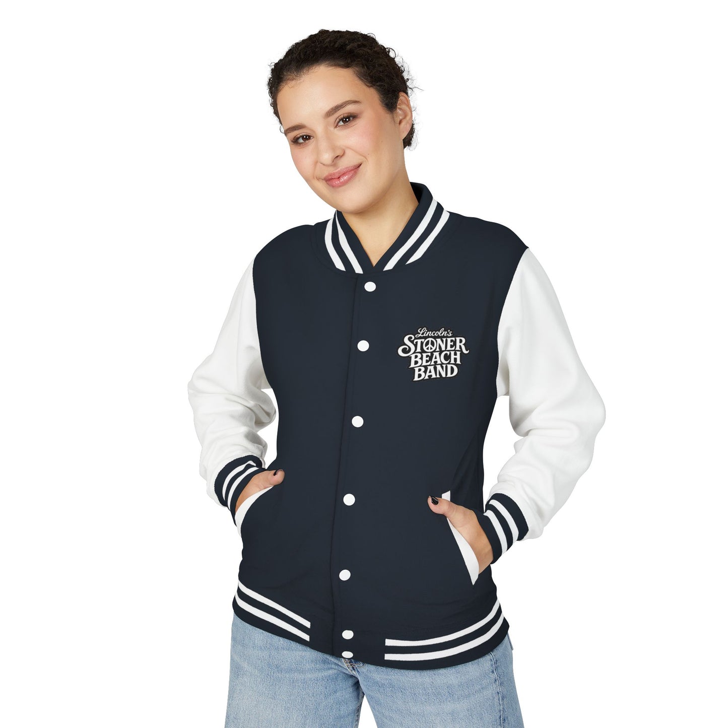 Stoner Beach Band Red & White Letterman Jacket