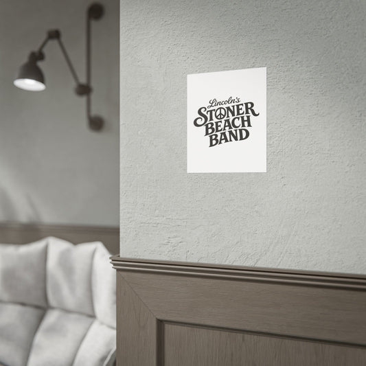 Rolled Poster Lincoln's Stoner Beach Band" Vintage Band-Style Wall Art
