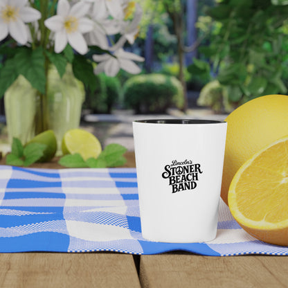 Lincoln's Stoner Beach Band Shot Glass — Retro Band Logo Collector Shotglass