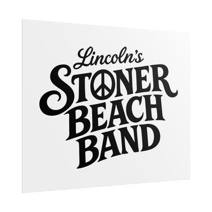 Rolled Poster Lincoln's Stoner Beach Band" Vintage Band-Style Wall Art