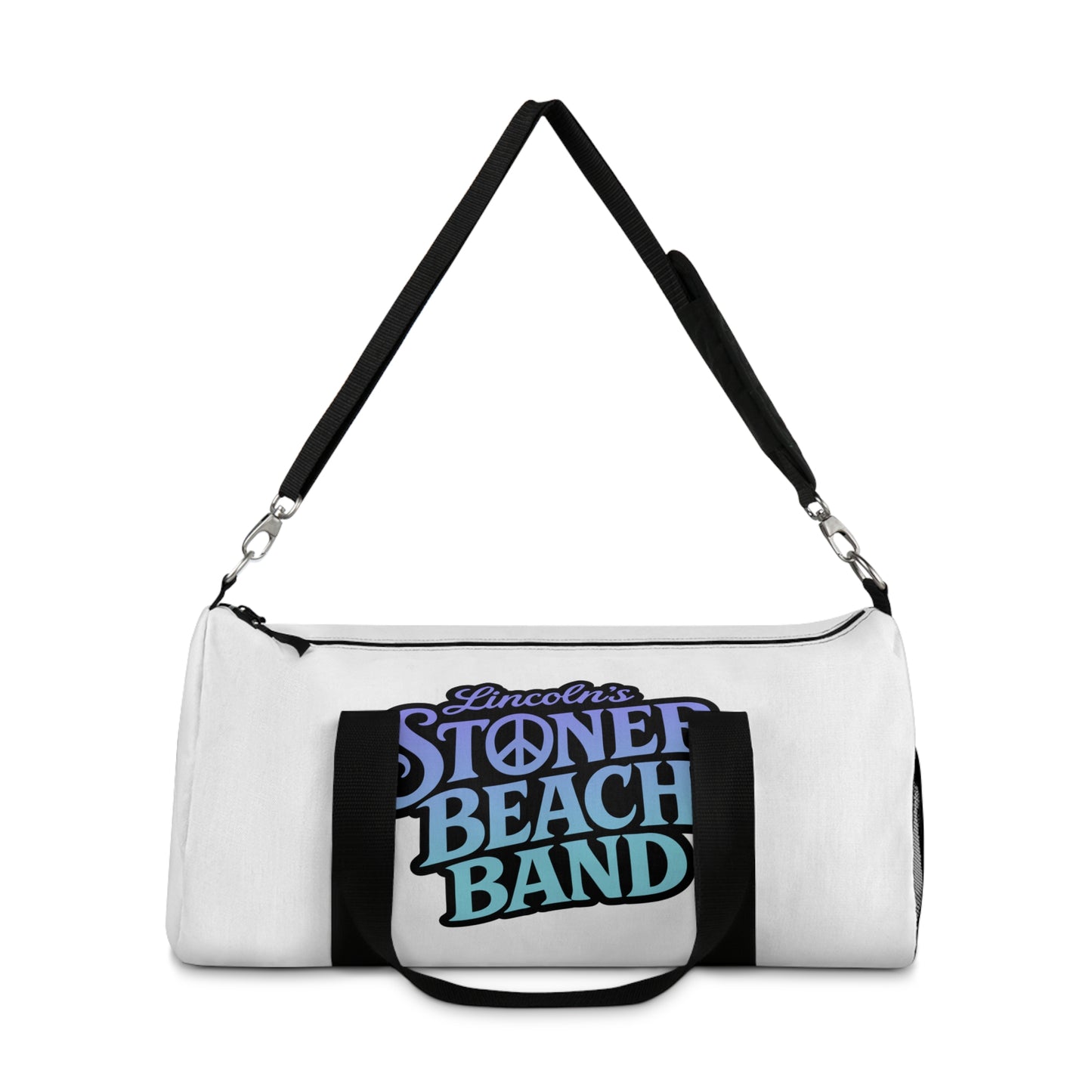 Stoner Beach Band Duffel Bag – Travel Gym Weekend Bag with Retro Surf Logo