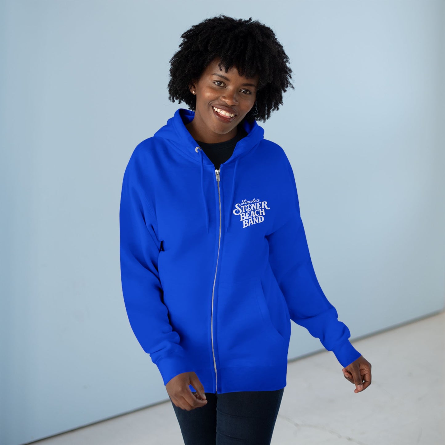 Stoner Beach Band Zip Hoodie Retro Band Logo Music Fan Hoodie