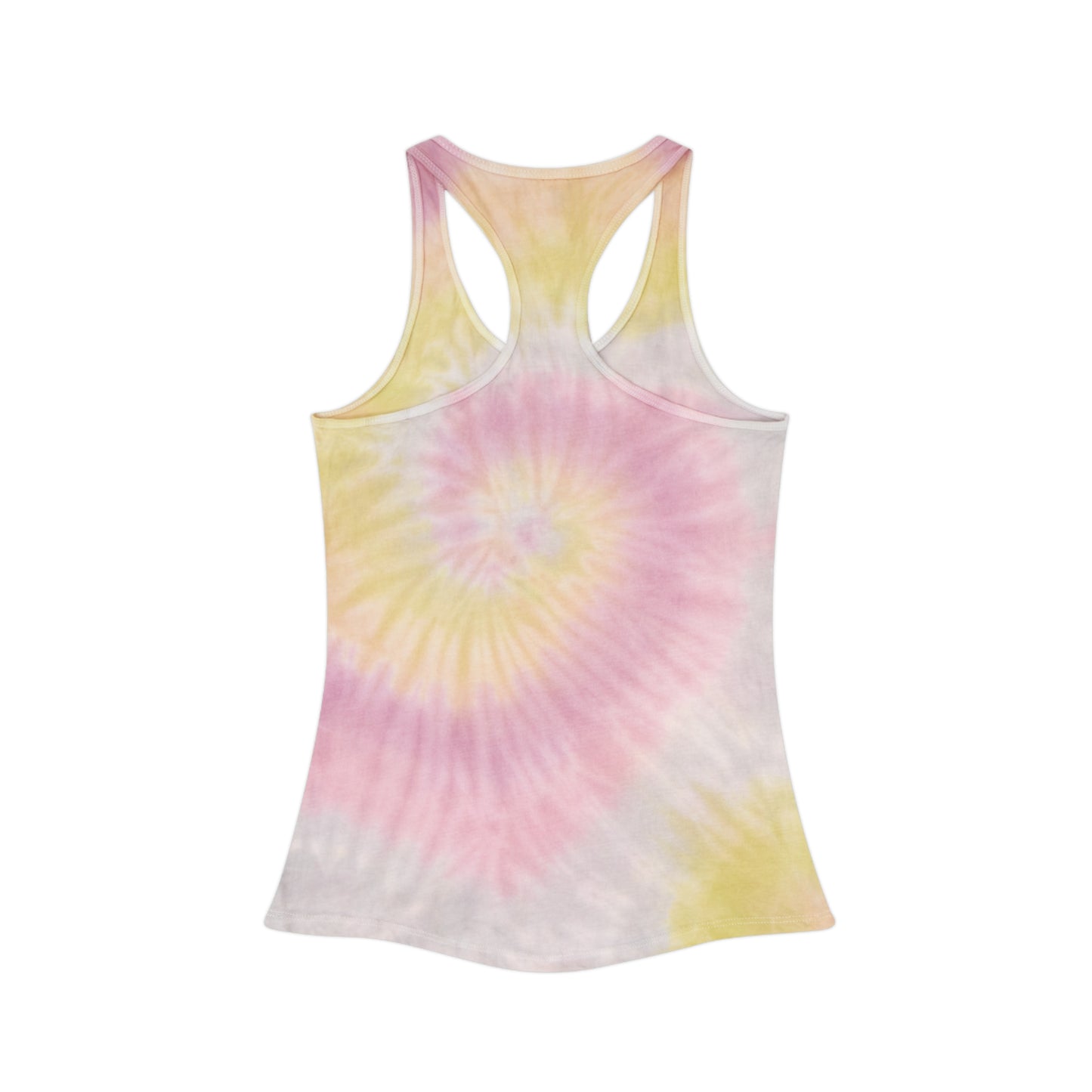 Tie-Dye Racerback Tank Top 'Stoner Beach Band' Light Blue Spiral Festival Tank