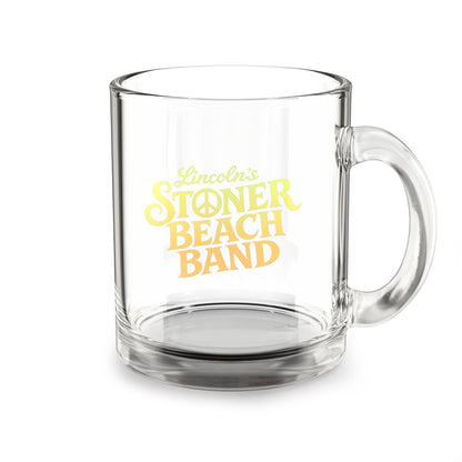 Glass Mug — 'Lincoln's Stoner Beach Band' Clear 10oz Coffee Mug
